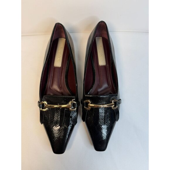 Franco Sarto Rina Womens SIze 7.5M Black Patent Leather Slip-on Loafer Dressy - Picture 3 of 13